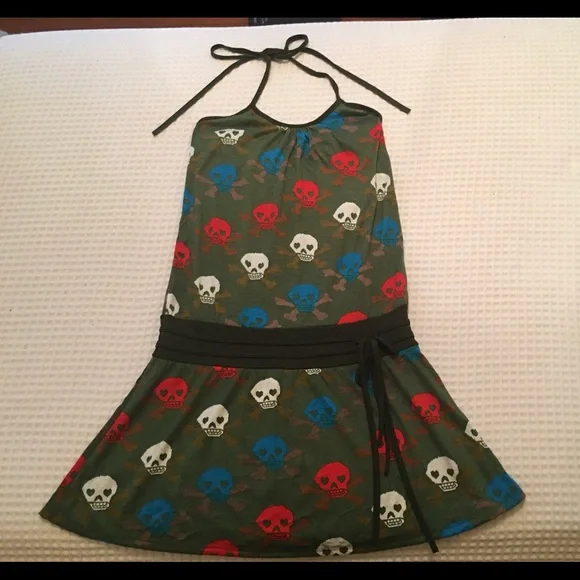 Dresses | Super Cute And Unique Skull Camouflage Halter Dress In Small Great Condition | Poshmark Dresses | Super Cute And Unique Skull Camouflage Halter Dress In Small Great Condition | Poshmark